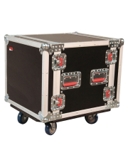 17 in. Deep 10U ATA Wood Flight Rack w/ Casters