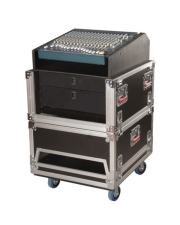 14U Top, 6U Side ATA Wood Flight Slant Top Console Rack Case