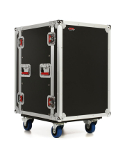 12U ATA Wood Flight Shock Rack Case w/ Casters