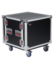 8U ATA Wood Flight Shock Rack Case w/ Casters