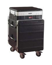 10U Top, 12U Side ATA Molded Pop-Up Console Rack Case w/ Casters