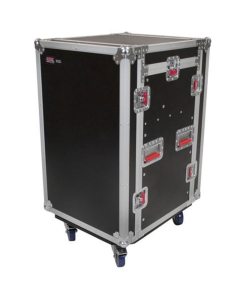 10U Top, 12U Side ATA Wood Flight Pop-Up Console Rack Case w/ Casters