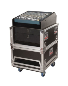 14U Top, 6U Side ATA Wood Flight Slant Top Console Rack Case