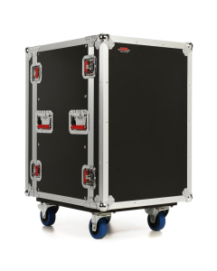 12U ATA Wood Flight Shock Rack Case w/ Casters