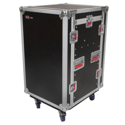 10U Top, 12U Side ATA Wood Flight Pop-Up Console Rack Case w/ Casters