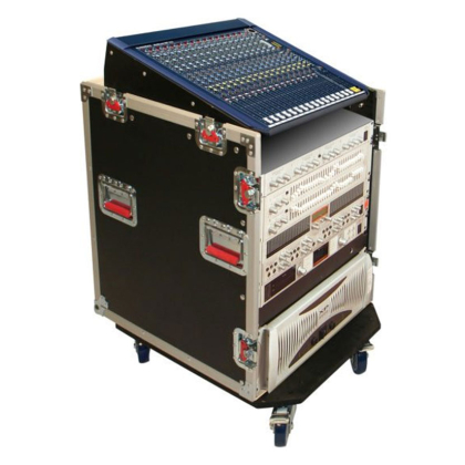12U Top, 12U Side ATA Wood Flight Slant Top Console Rack Case