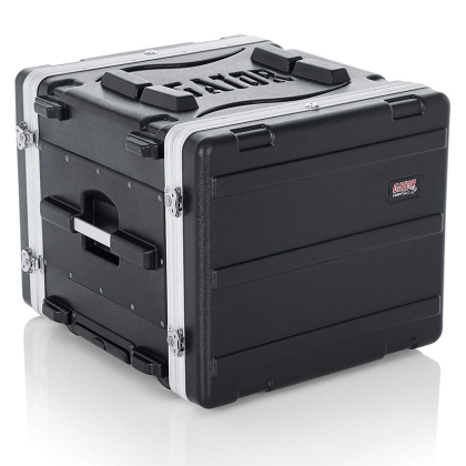 19 in. Deep 8U Molded Powered Rolling Rack Case