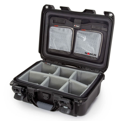 Nanuk 915 Medium Case with Padded Dividers and Lid Organizer