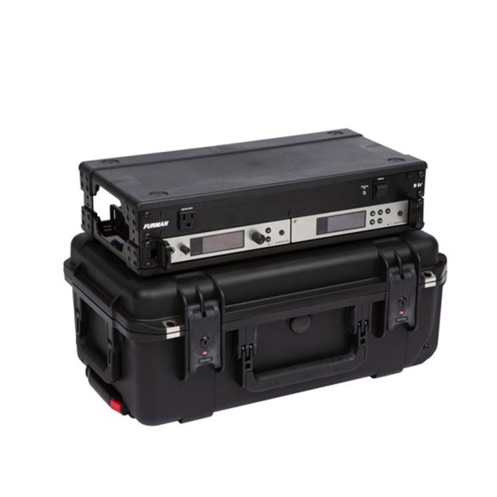 SKB 9 in. Deep 2U Injection Molded Shallow Fly Rack w/ Wheels