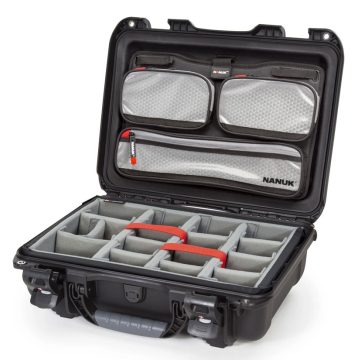 Nanuk 923 Medium Case with Padded Dividers and Lid Organizer