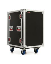 17 in. Deep 14U ATA Wood Flight Rack Case w/ Casters