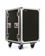 12U ATA Wood Flight Shock Rack Case w/ Casters