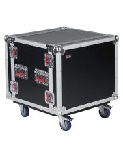 8U ATA Wood Flight Shock Rack Case w/ Casters