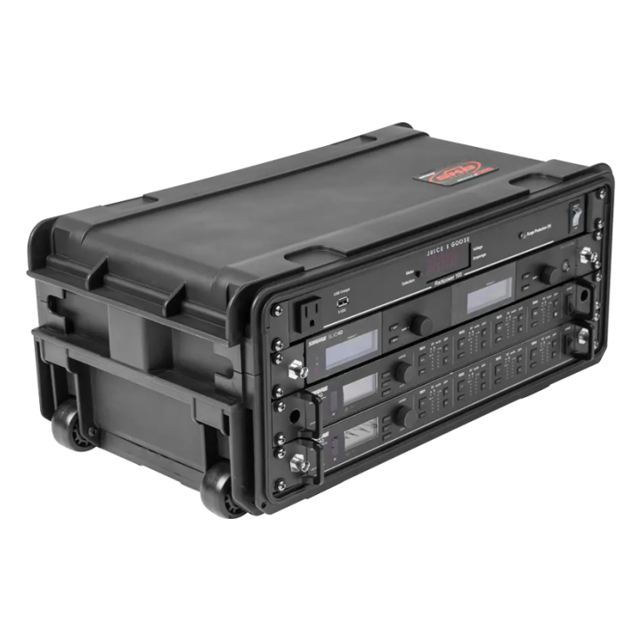 SKB 11 in. Deep 4U Injection Molded Rack Case w/ Wheels