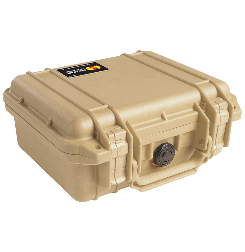 【美品】PELICAN 1200 CASE セキュリティケース タンカラー Pelican 1200 Small Equipment Case With Empty Interior
