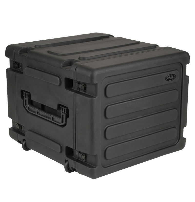 8U Roto Shockmount Rolling Rack Case | SKB 20 inch Deep Rolling Series