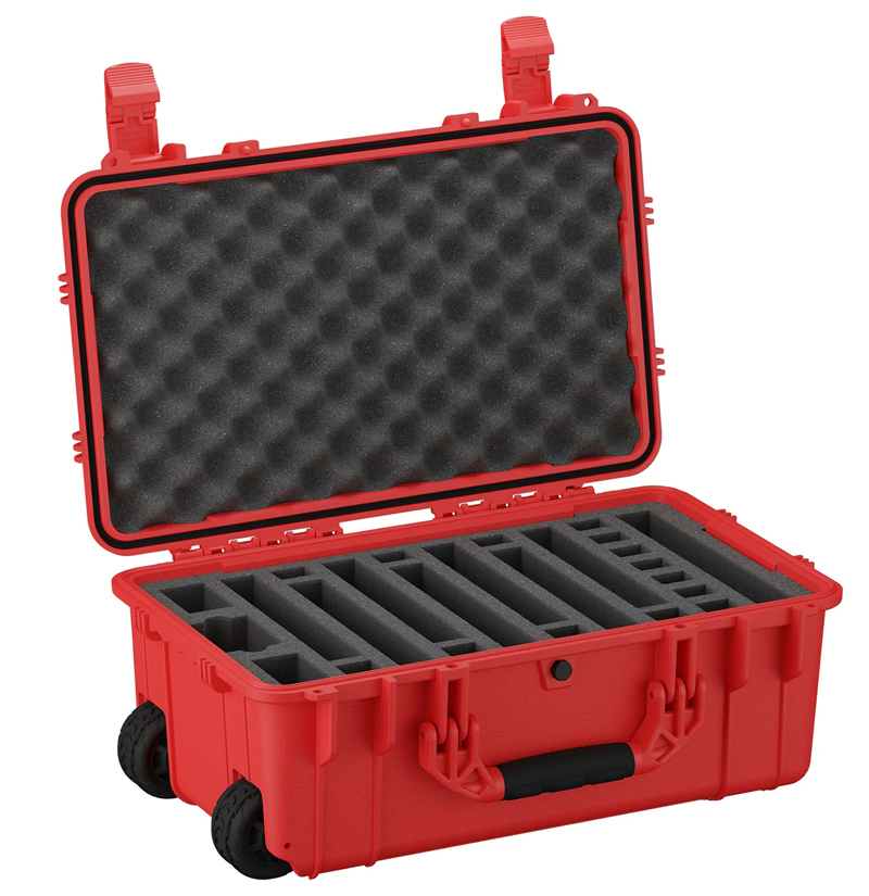 ondition 1 22 in. 7 Gun Wheeled Case with Pre-Cut Foam | Model 300