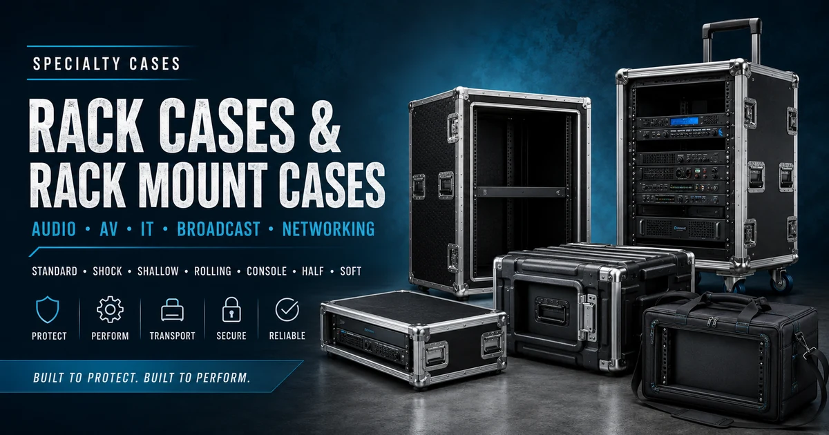 Rack cases and rack mount cases for audio, AV, IT, broadcast, networking, and mobile production equipment