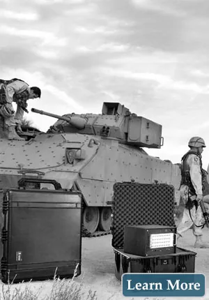 Rugged protective equipment cases used in a military field environment