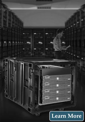 Server rack transport case used in an information technology data center environment