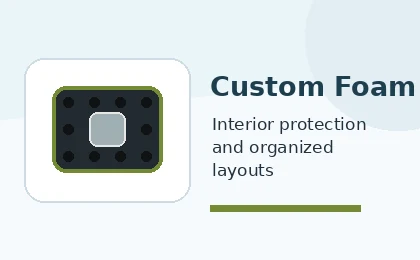 Custom foam and interior protection options