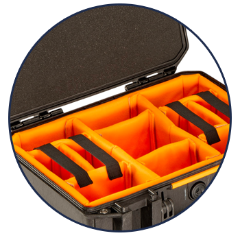 Pelican Vault Case with Padded Dividers